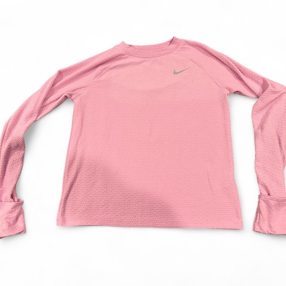 Nike Running Dri-Fit Women's Pink Long Sleeve Top - Picture 1 of 3